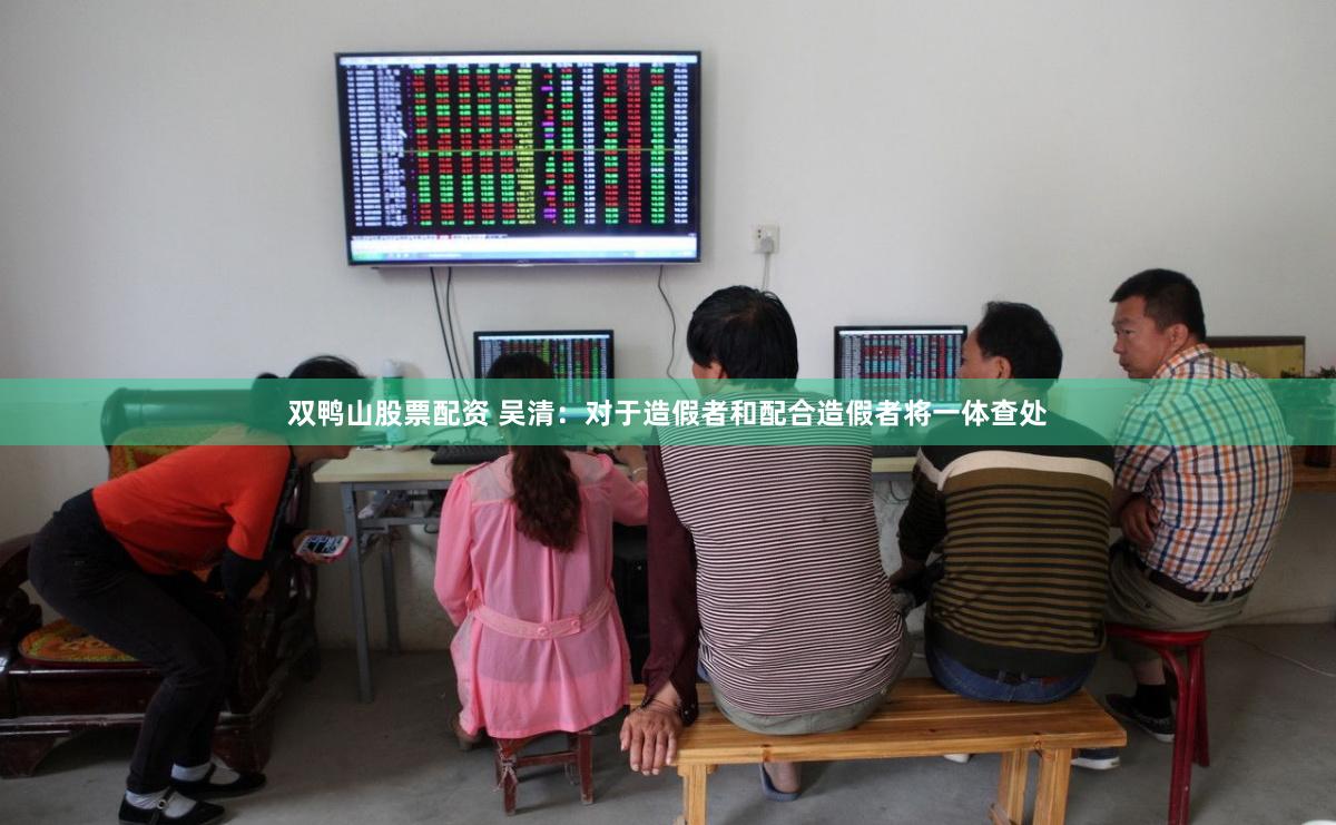 双鸭山股票配资 吴清：对于造假者和配合造假者将一体查处